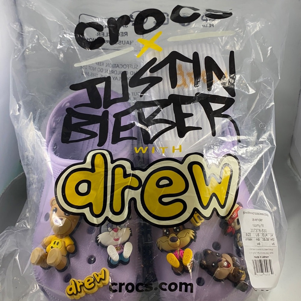 *SOLD* Crocs x Justin Bieber w/ drewhouse